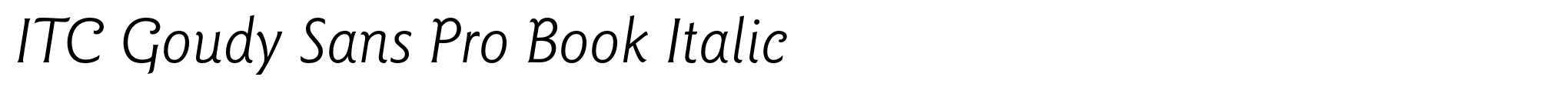 ITC Goudy Sans Pro Book Italic image